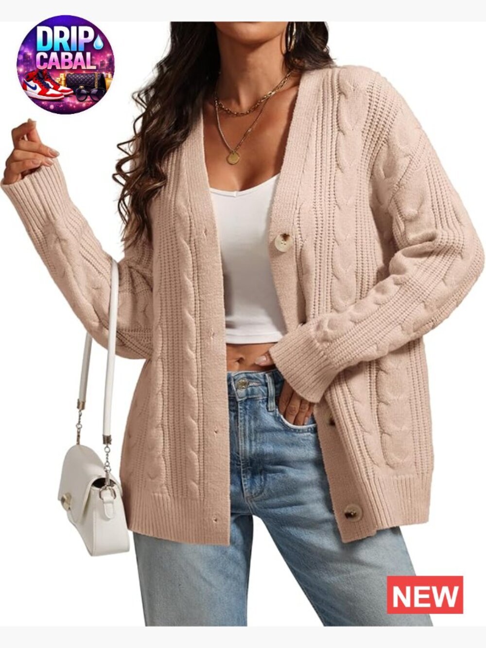 Oversized Cable Knit Cardigan Sweater Long Sleeve Open Front Chunky Winter Coat